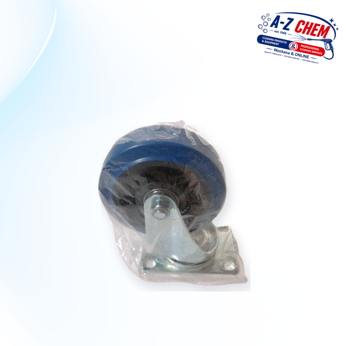 100mm Blue Complete Castor - Carpet Cleaning Machine Part - product detail view 6 - A-Z Chem South Africa