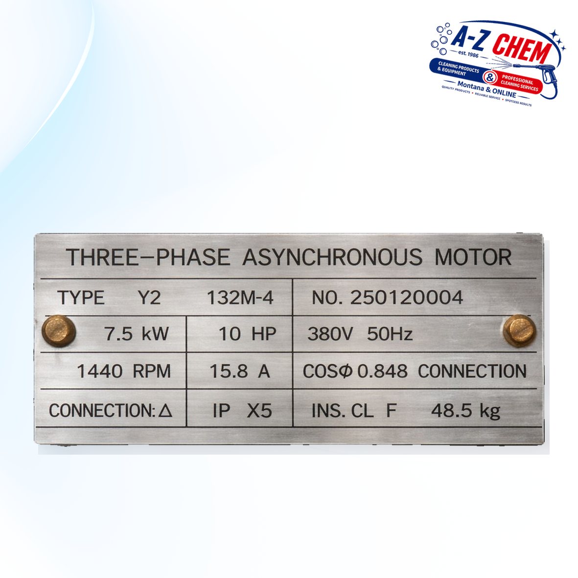 7.5kW Motor for the High-Presure - High-Pressure Cleaner Part - product detail view 4 - A-Z Chem South Africa