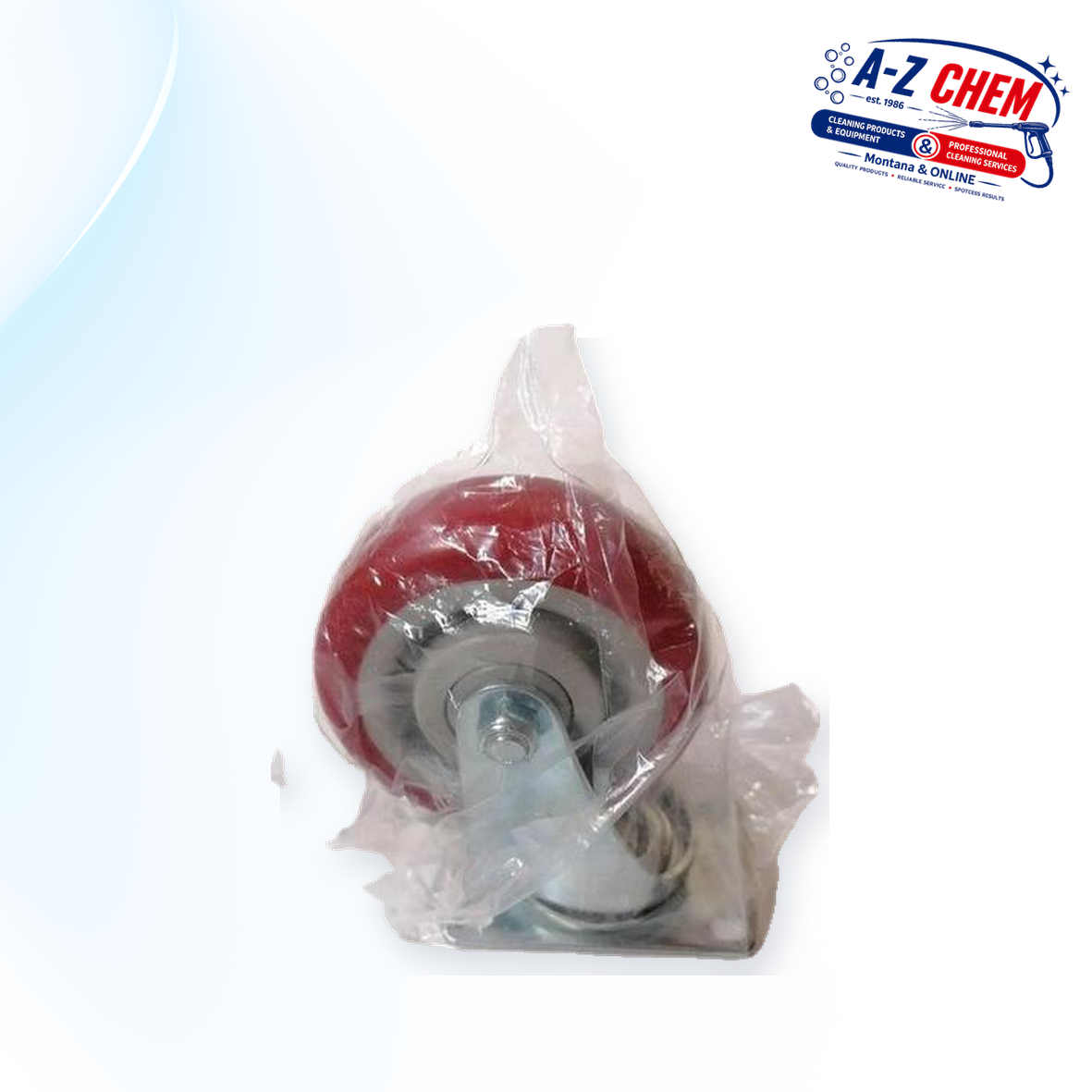 Castor Complete 100mm Wheels RED - Carpet Cleaning Machine Part - product detail view 6 - A-Z Chem South Africa