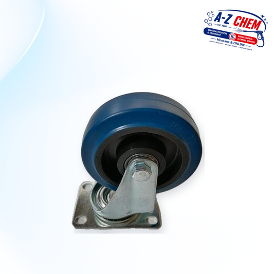 100mm Blue Complete Castor - Carpet Cleaning Machine Part - main product view - A-Z Chem South Africa