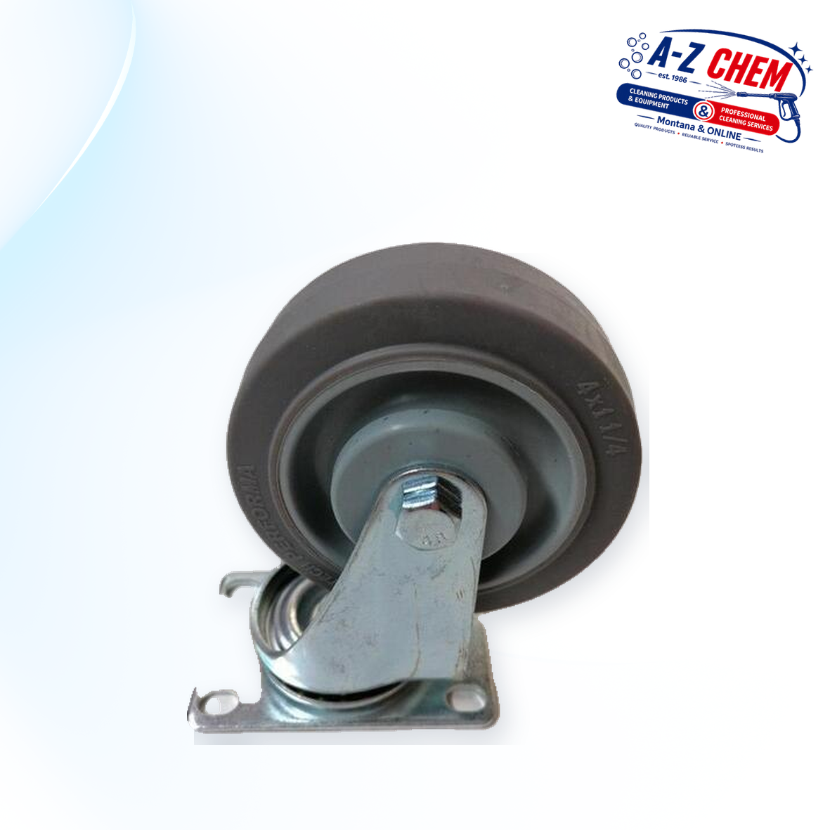 100mm Grey Complete Castor - Carpet Cleaning Machine Part - main product view - A-Z Chem South Africa