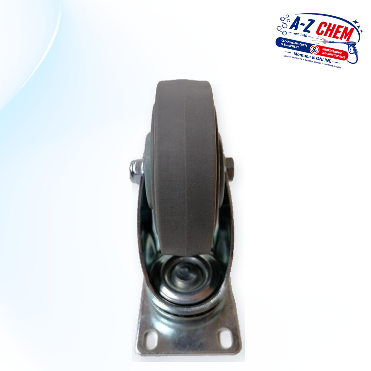 100mm Grey Complete Castor - Carpet Cleaning Machine Part - product detail view 2 - A-Z Chem South Africa