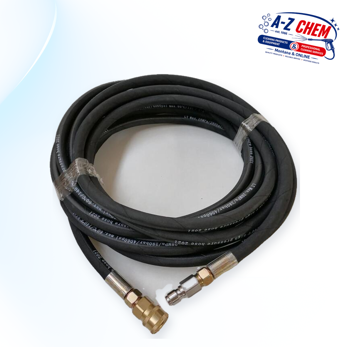 10m 280bar High-Presure Hose - High-Pressure Cleaner Accessory - main product view - A-Z Chem South Africa