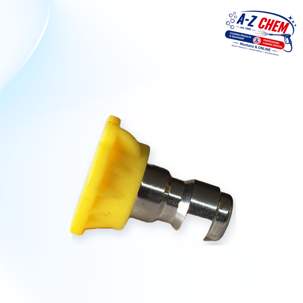 15 Degree High-Pressure Nozzle Yellow - main product view - A-Z Chem South Africa