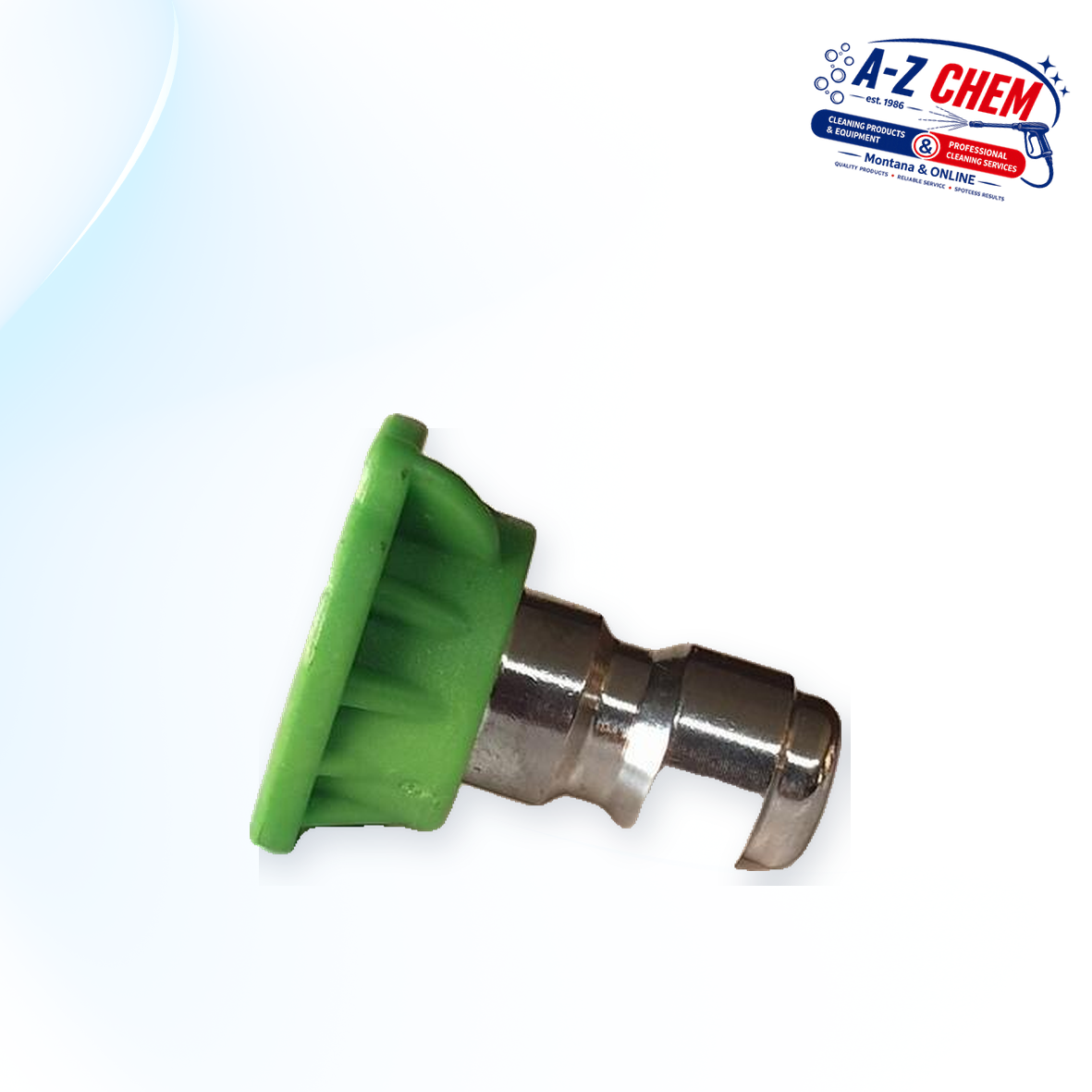 25 Degree High-Pressure Nozzle Green - main product view - A-Z Chem South Africa