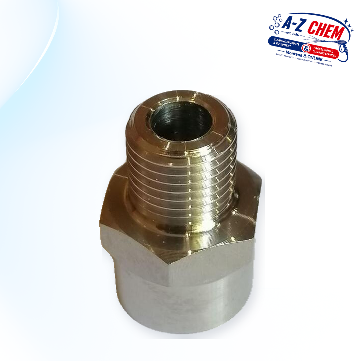 3/8" Female - 1/4" Male High Pressure Connector - main product view - A-Z Chem South Africa