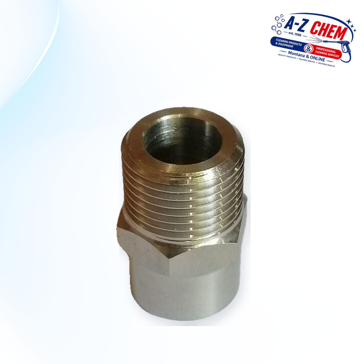 3/8" Male - 1/4" Female High Pressure Connector - main product view - A-Z Chem South Africa