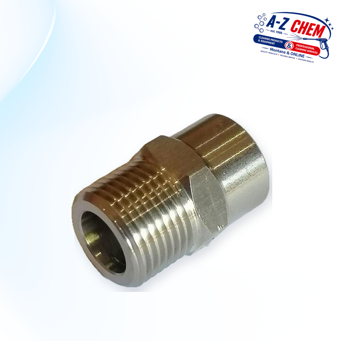 3/8" Male - 1/4" Female High Pressure Connector - product detail view 3 - A-Z Chem South Africa