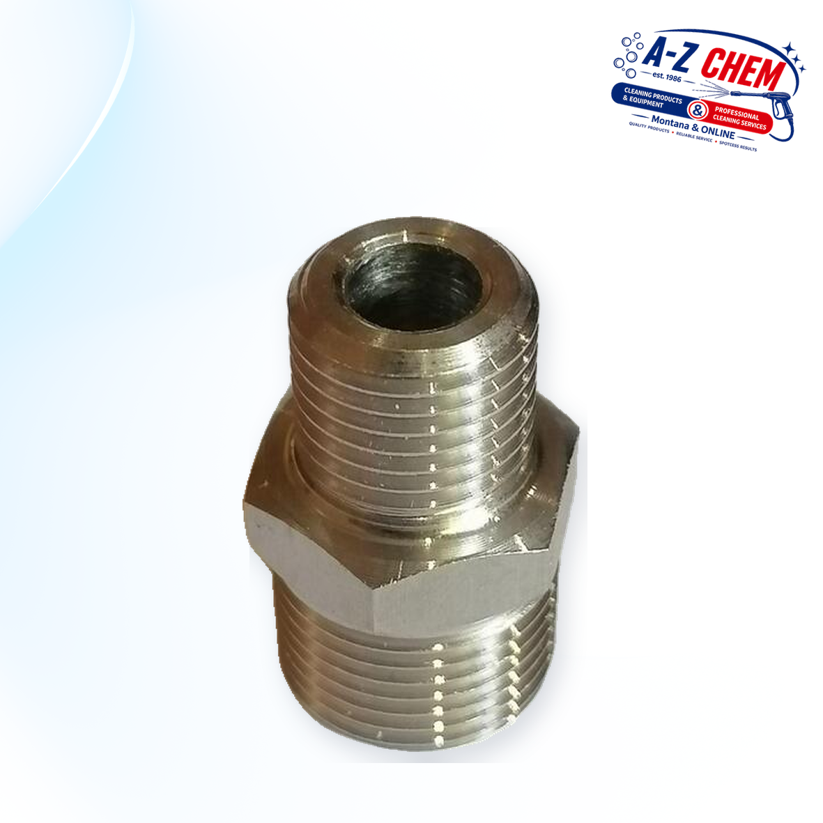 3/8" Male - 1/4" Male High Pressure Connector - main product view - A-Z Chem South Africa