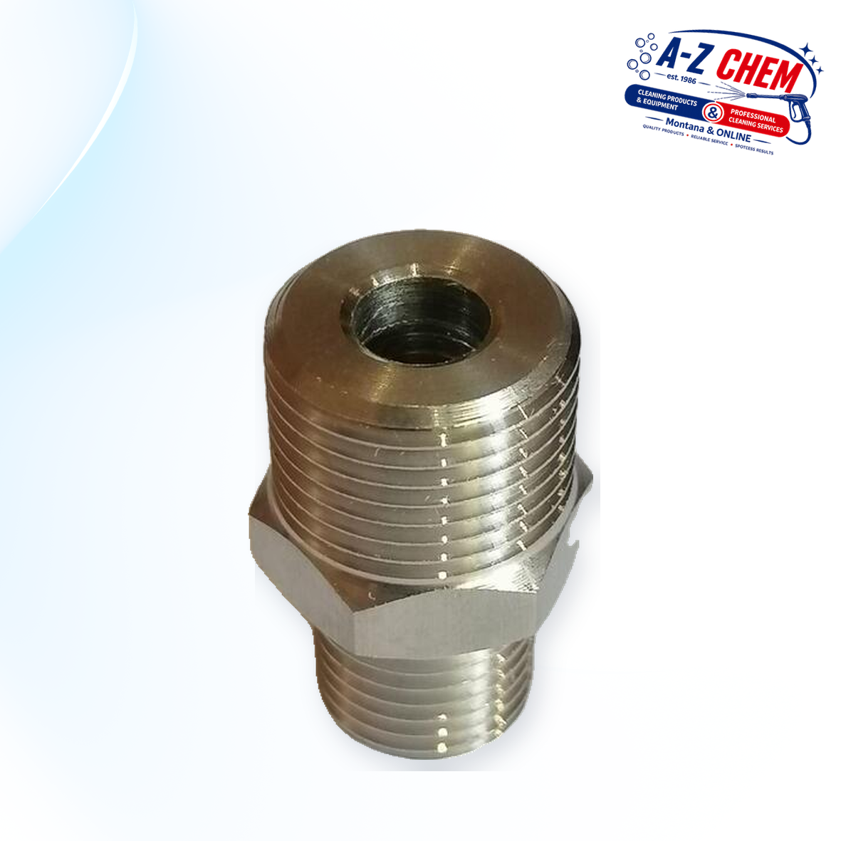 3/8" Male - 1/4" Male High Pressure Connector - product detail view 2 - A-Z Chem South Africa