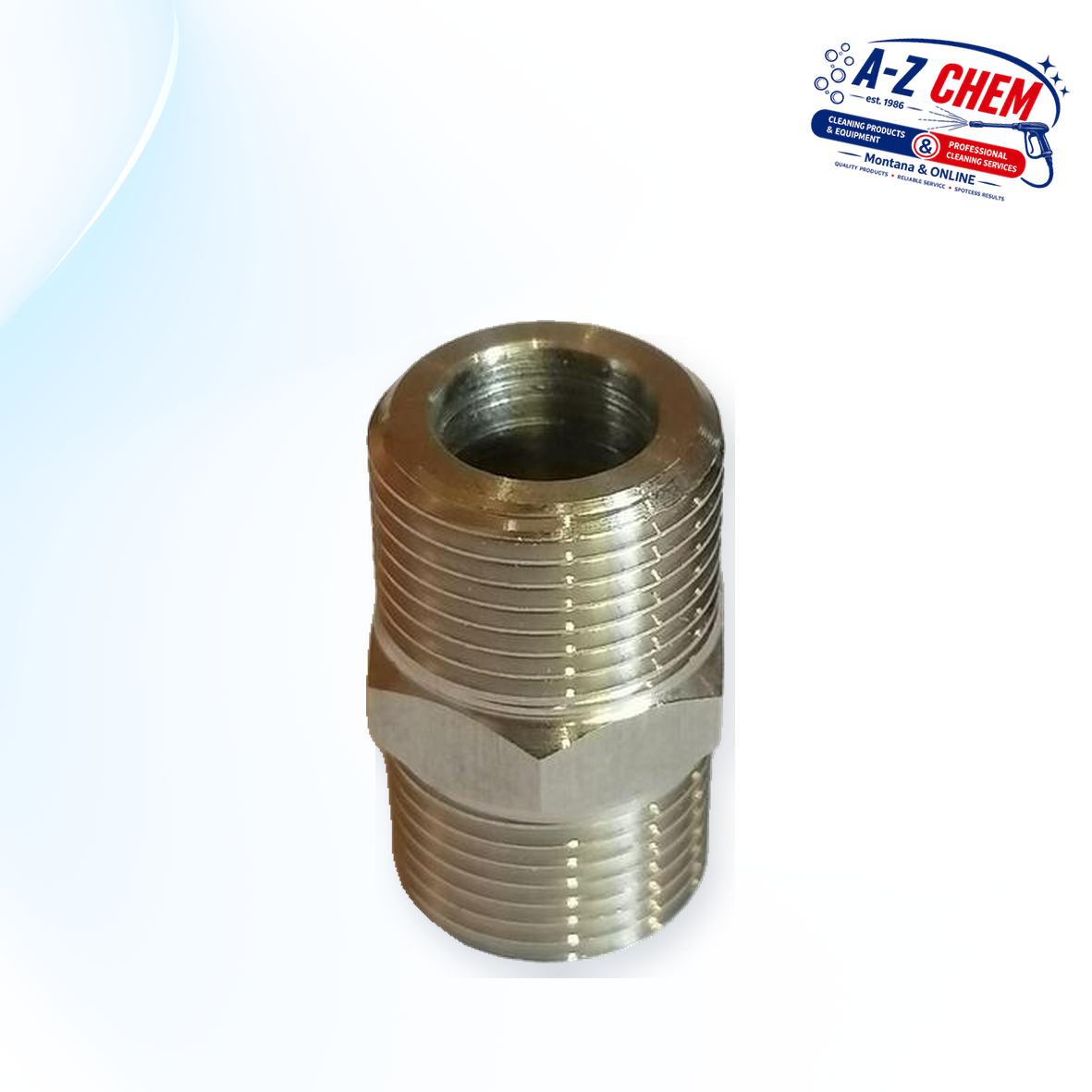3/8" Male - 3/8" Male High Pressure Connector - main product view - A-Z Chem South Africa