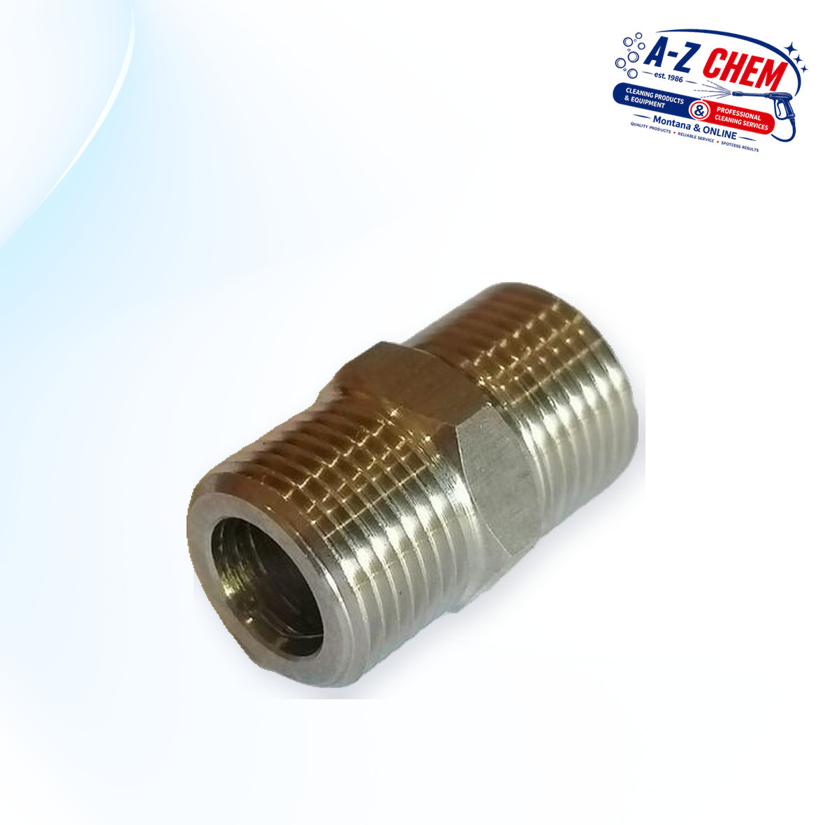 3/8" Male - 3/8" Male High Pressure Connector - product detail view 2 - A-Z Chem South Africa