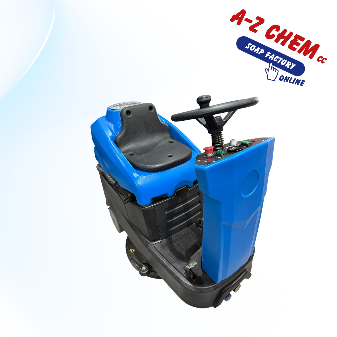 Ride-On Floor Scrubber 24V – Industrial Cleaning Machine - A-Z Chem CC