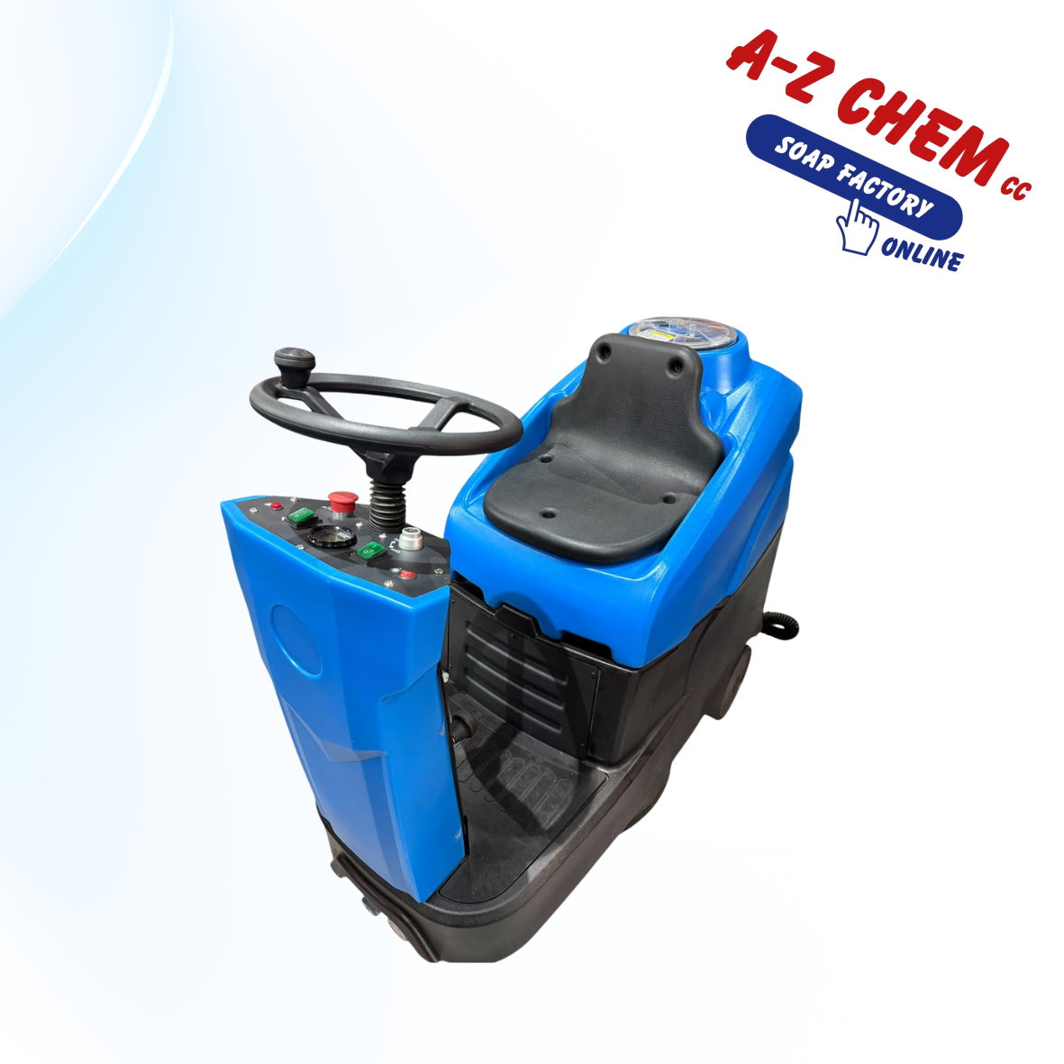 Ride-On Floor Scrubber 24V – Industrial Cleaning Machine - A-Z Chem CC