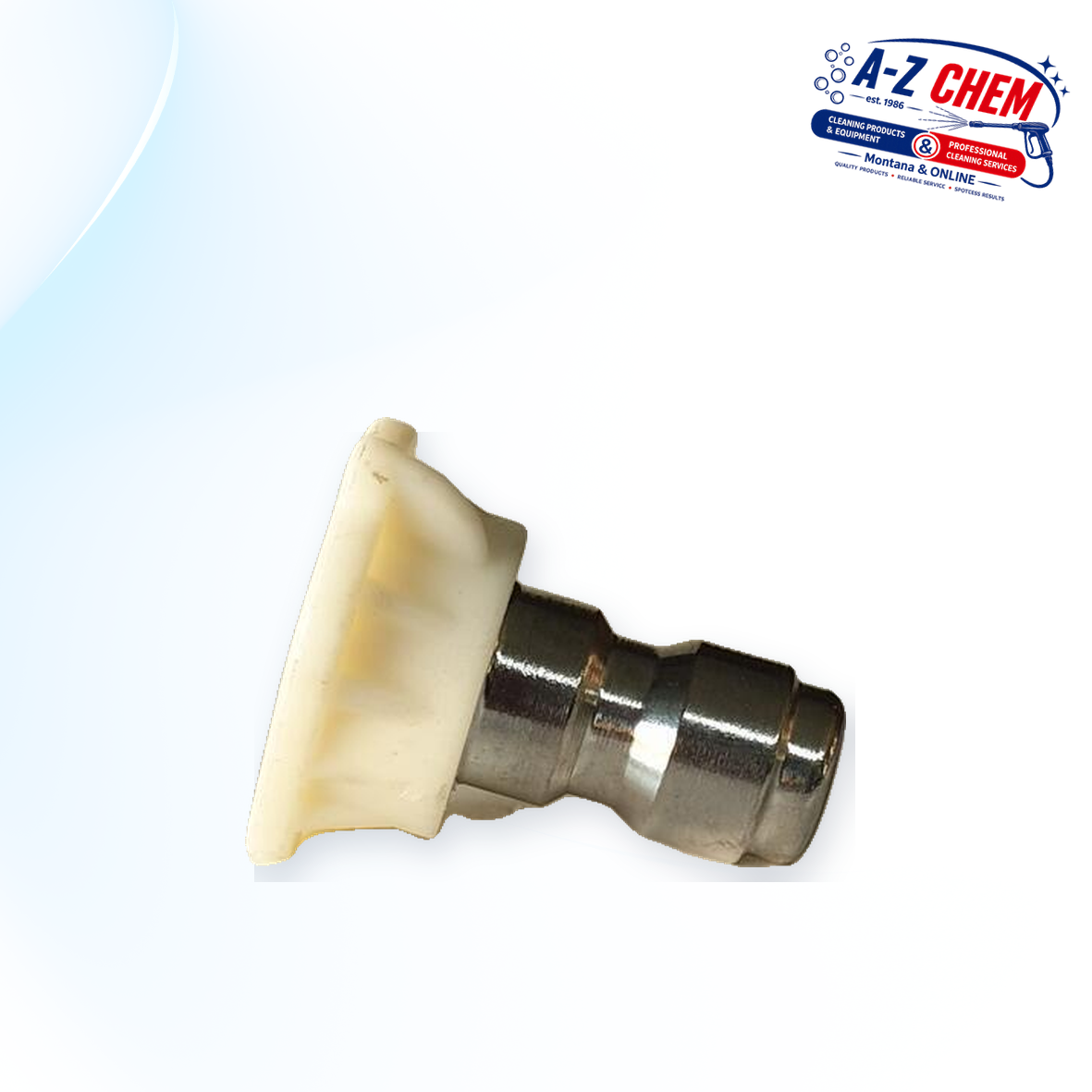 40 Degree High-Pressure Nozzle White - main product view - A-Z Chem South Africa