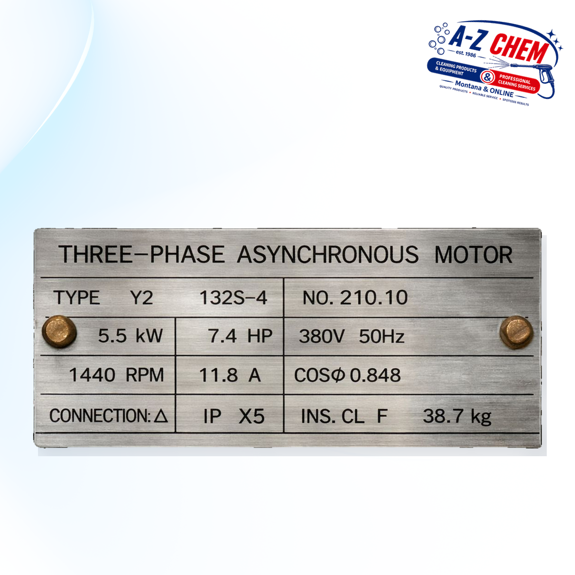5.5kW Motor for the High-Presure - High-Pressure Cleaner Part - product detail view 4 - A-Z Chem South Africa