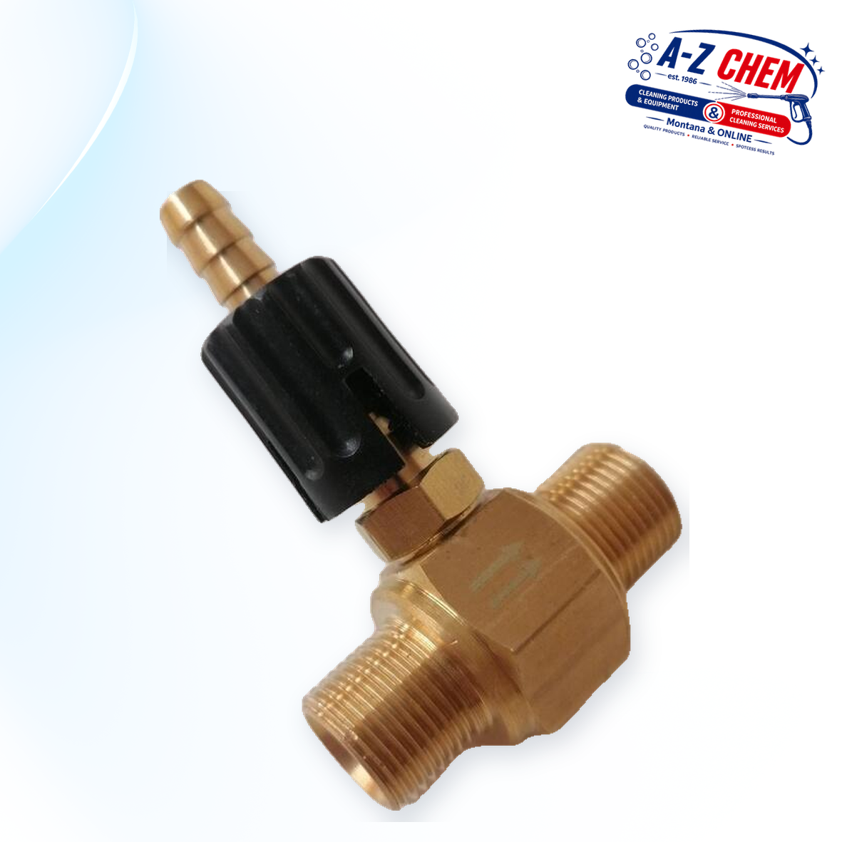 Adjustable Chemical Injector with 3/8" Male Thread - High-Pressure Cleaner Part - main product view - A-Z Chem South Africa