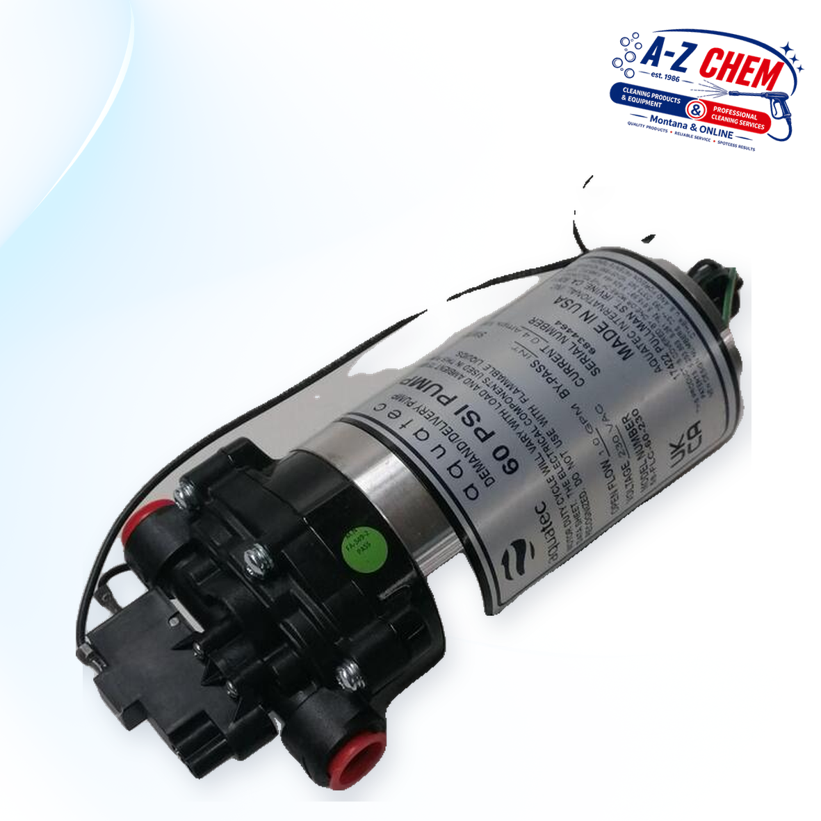 Aquatec Pump Carpet Cleaning Machine 60PSI 230V - main product view - A-Z Chem South Africa