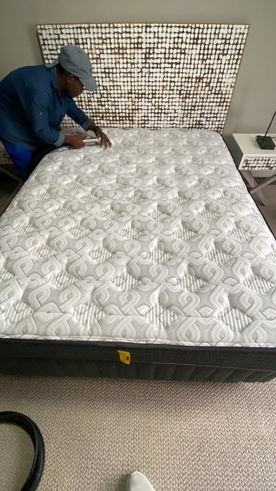 A-Z Chem technician professionally cleaning a mattress