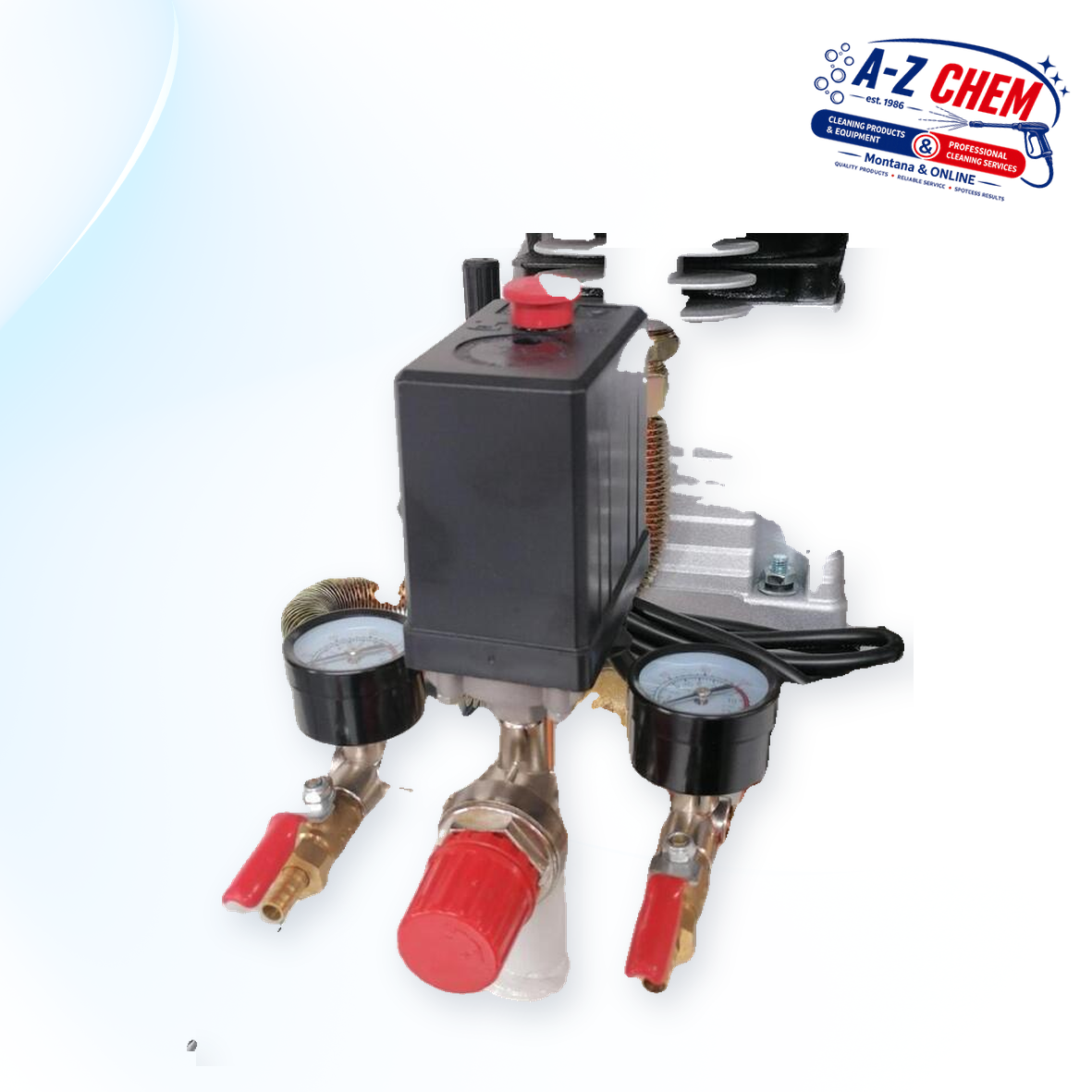 100L 2HP belt-driven electric air compressor – view 3