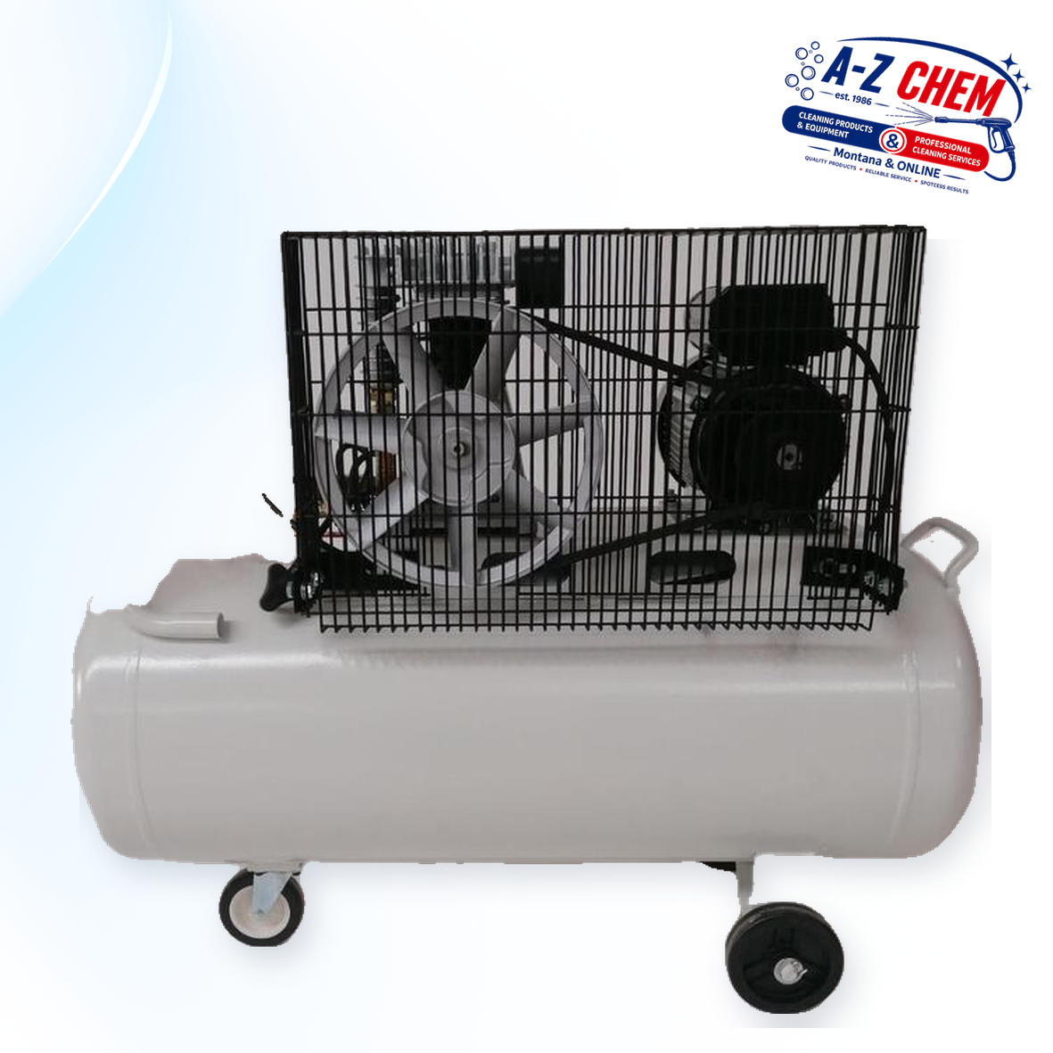 100L 2HP belt-driven electric air compressor – view 6