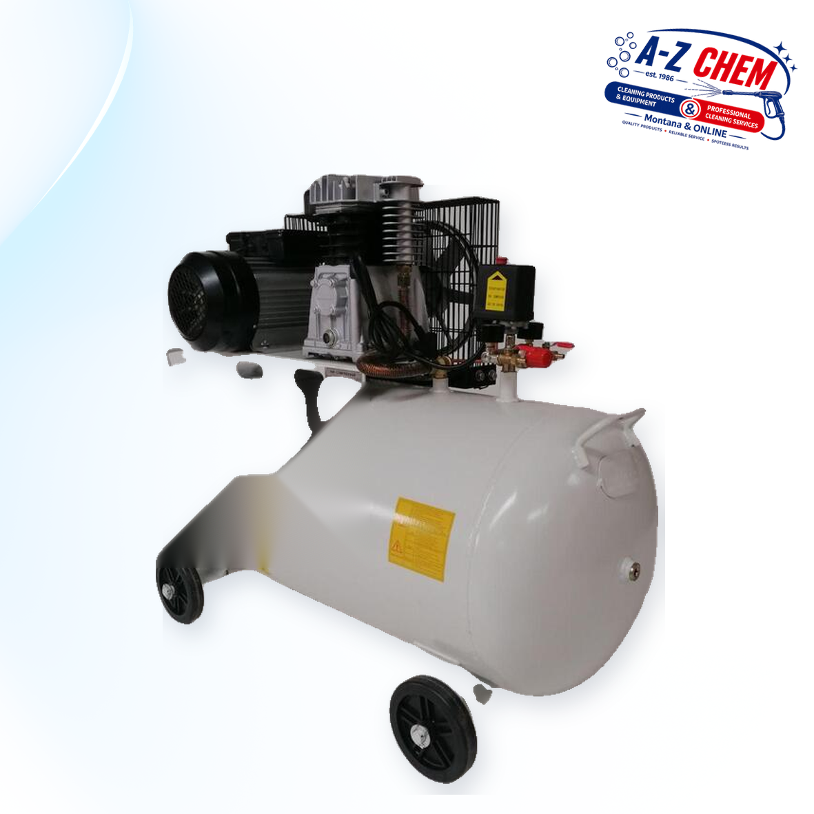 200L 4HP belt-driven electric air compressor – view 3