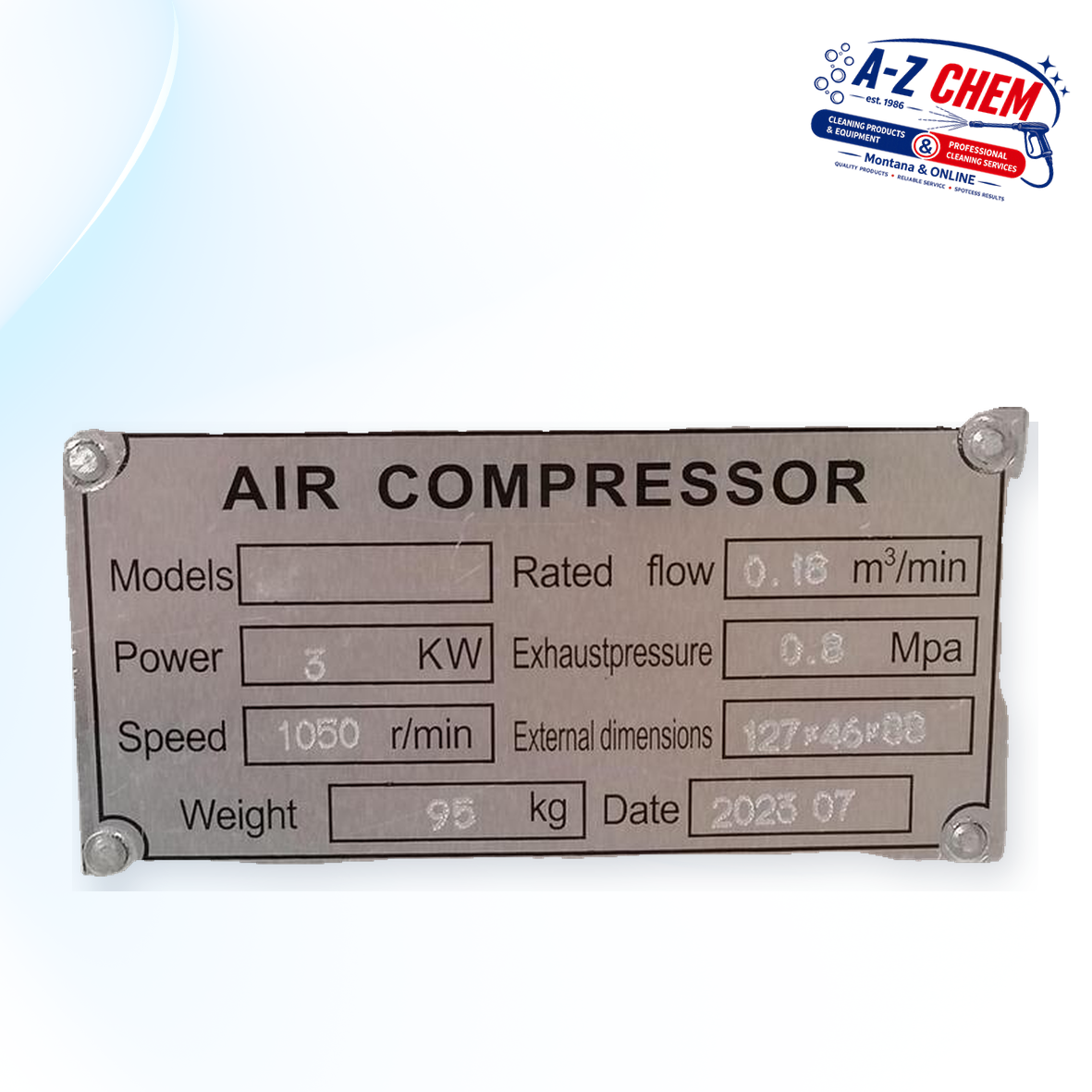 200L 4HP belt-driven electric air compressor – view 8