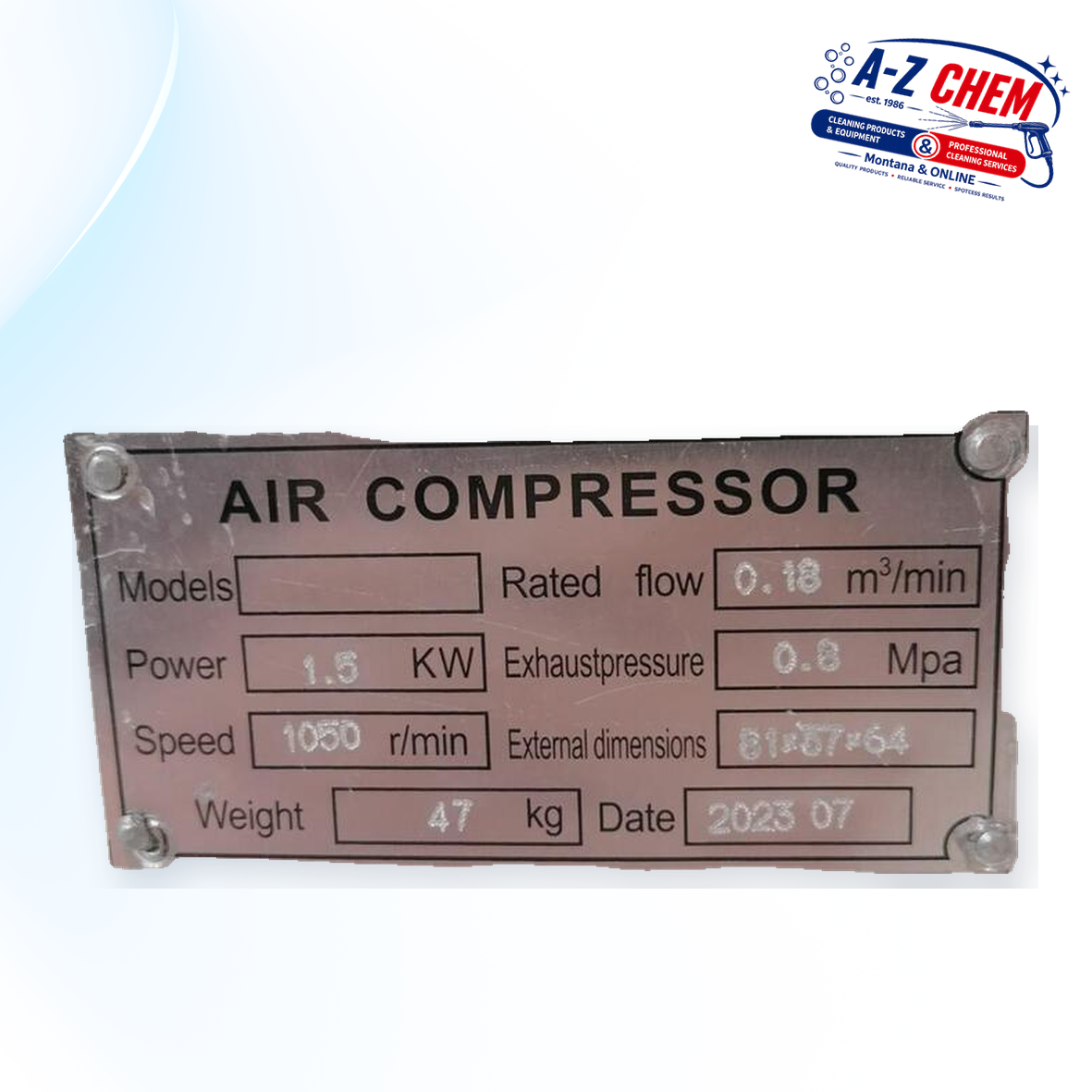 Belt-driven Compressor with 50 Liter Capacity - product detail view 9 - A-Z Chem South Africa