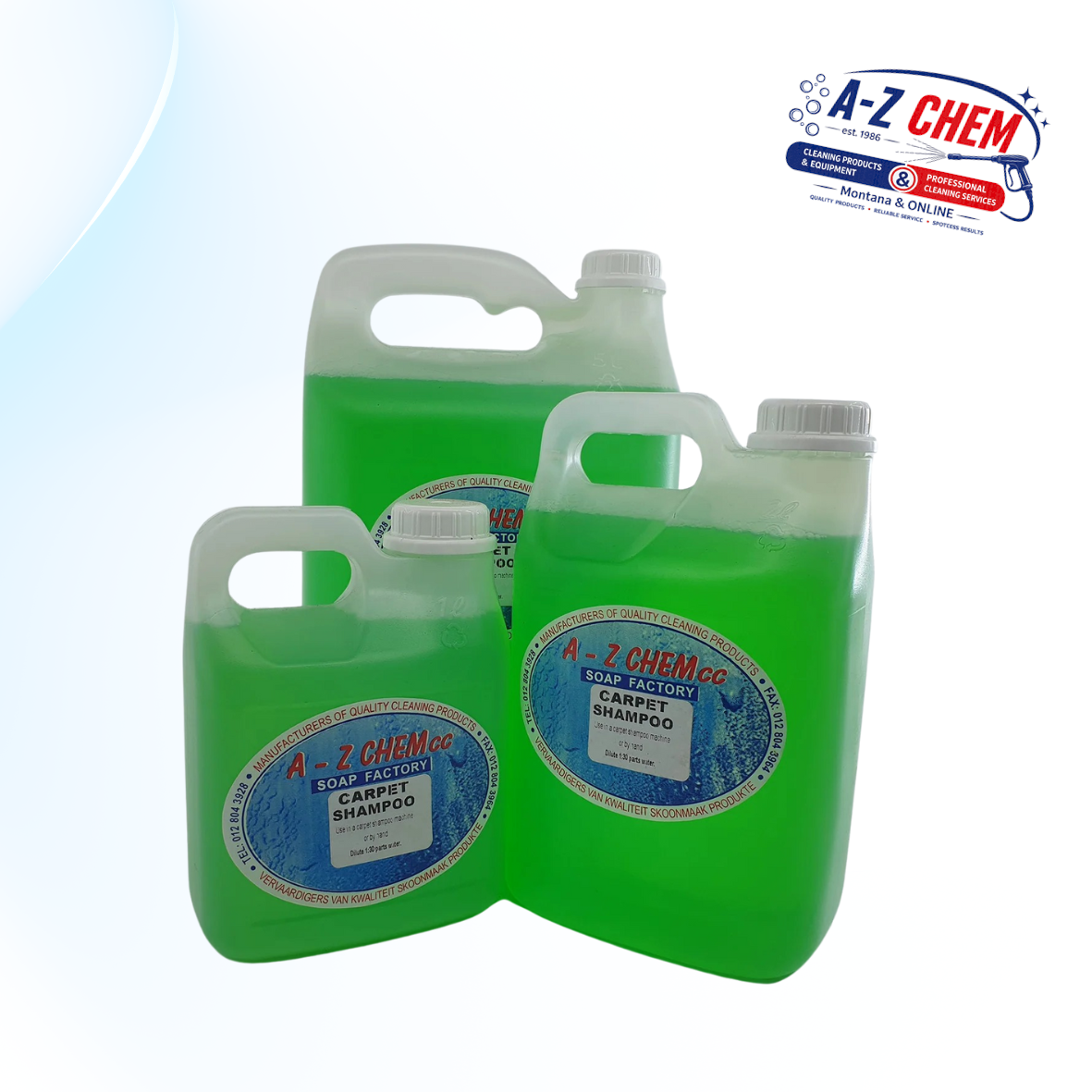 Carpet Shampoo cleaning product from A-Z Chem South Africa