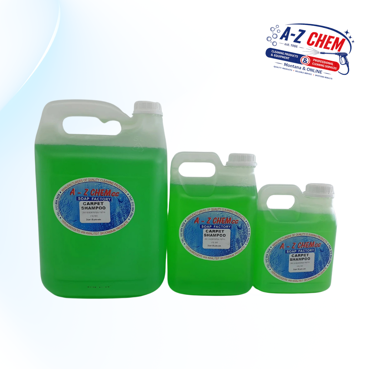 Carpet Shampoo product view 2 from A-Z Chem South Africa