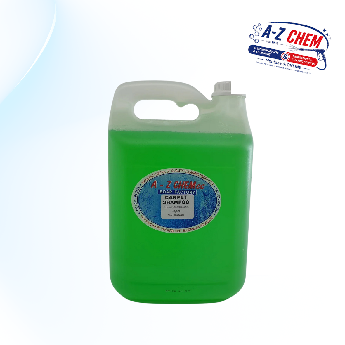 Carpet Shampoo product view 3 from A-Z Chem South Africa