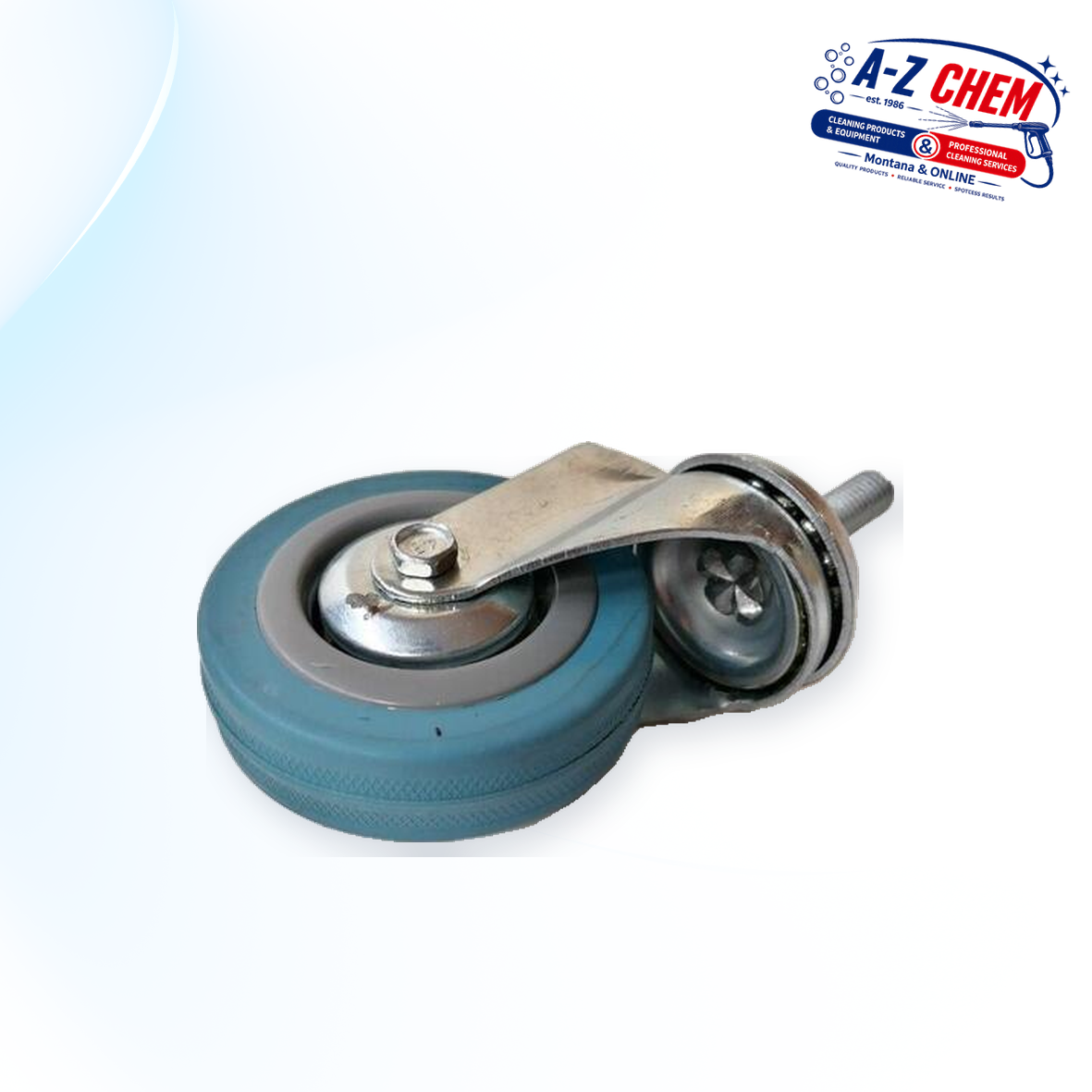 Castor and 75mm Wheel for 80L Vacuum Cleaner with Thread - product detail view 2 - A-Z Chem South Africa