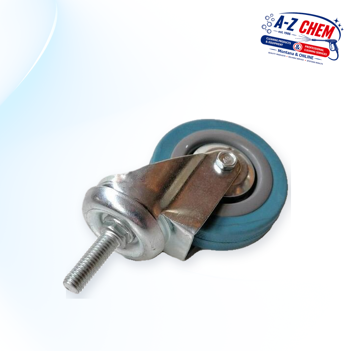 Castor and 75mm Wheel for 80L Vacuum Cleaner with Thread - product detail view 3 - A-Z Chem South Africa