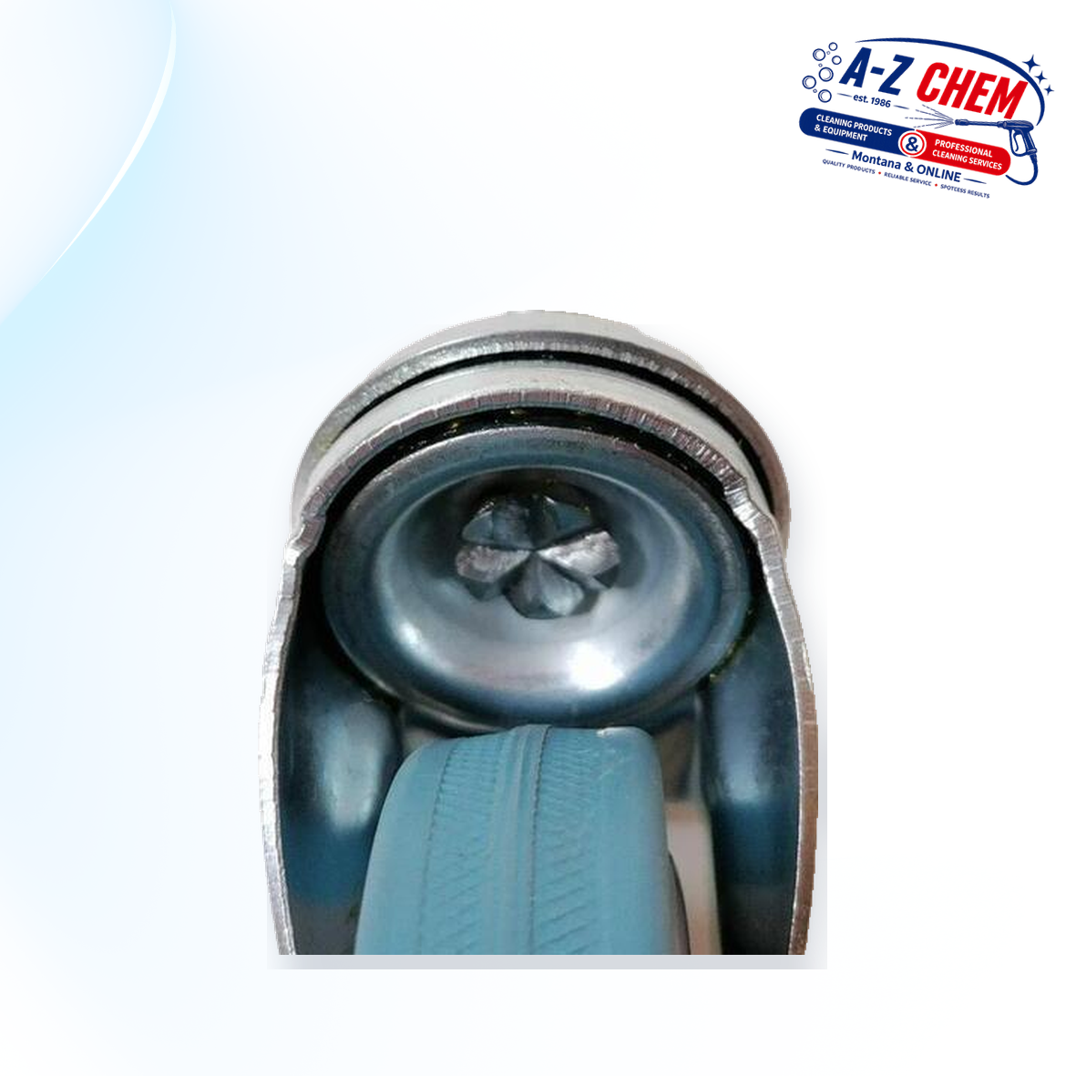Castor and 75mm Wheel for 80L Vacuum Cleaner with Thread - product detail view 6 - A-Z Chem South Africa