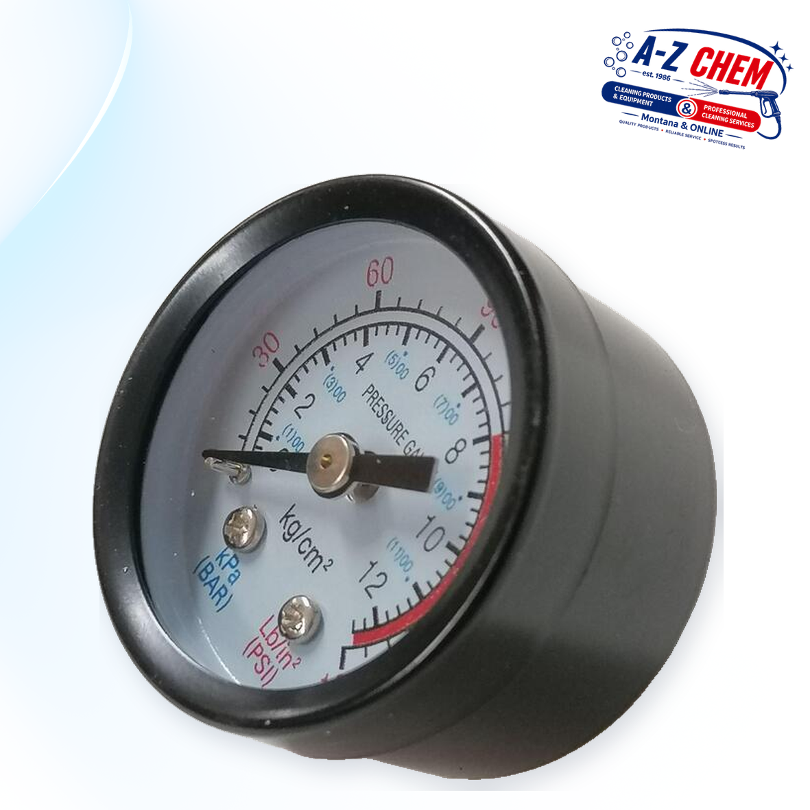 0 to 12 bar compressor pressure gauge with 1/4 inch thread – view 2
