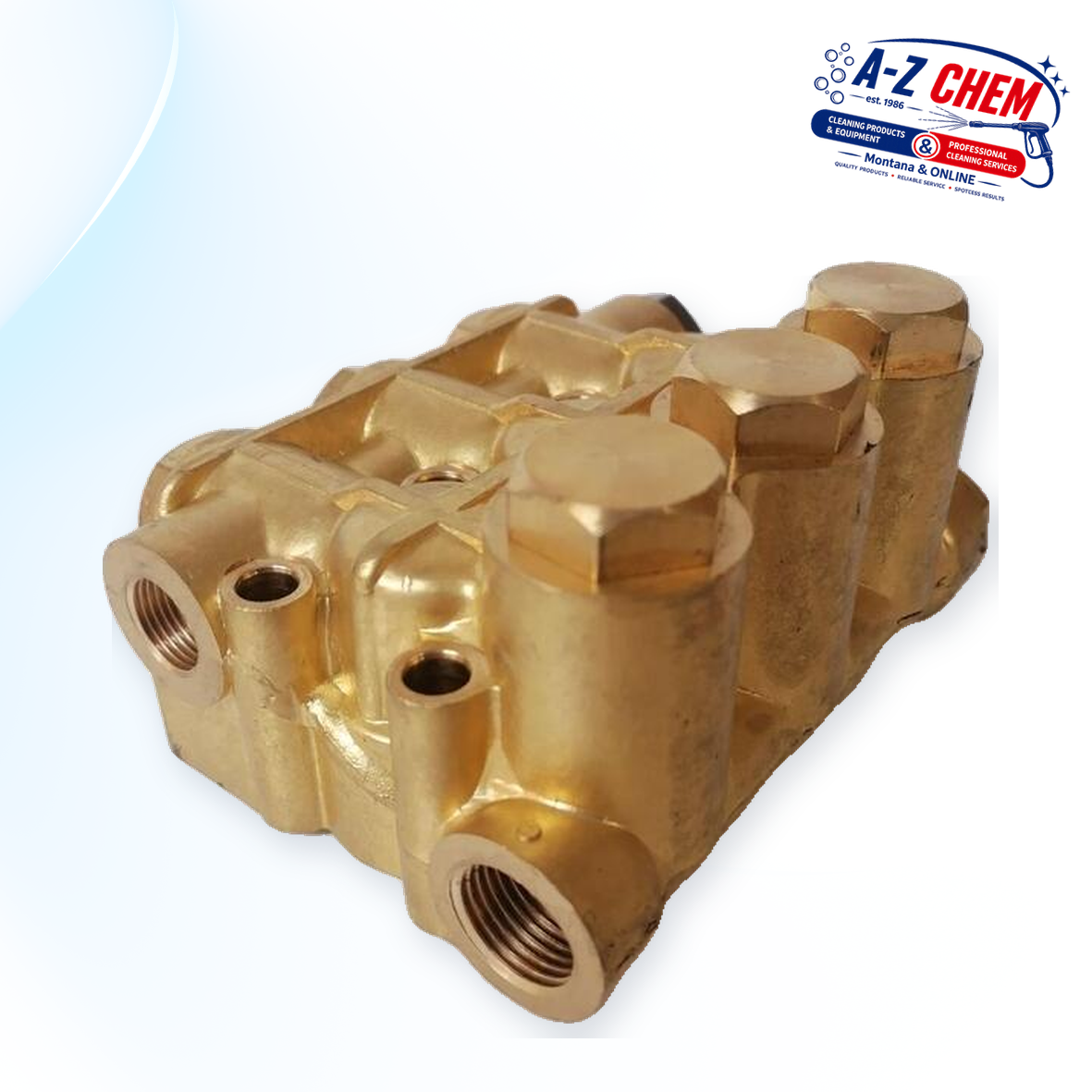 Cylinder Head for the 5.5kW, 10HP and 13HP High Pressure Washers - product detail view 2 - A-Z Chem South Africa