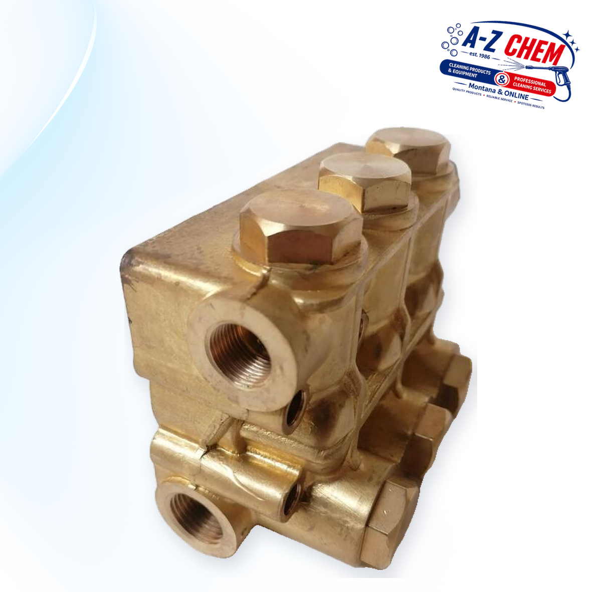 Cylinder Head for the 5.5kW, 10HP and 13HP High Pressure Washers - product detail view 3 - A-Z Chem South Africa