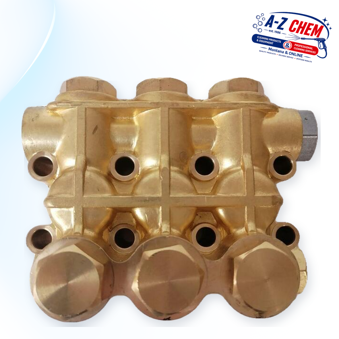 Cylinder Head for the 5.5kW, 10HP and 13HP High Pressure Washers - product detail view 4 - A-Z Chem South Africa