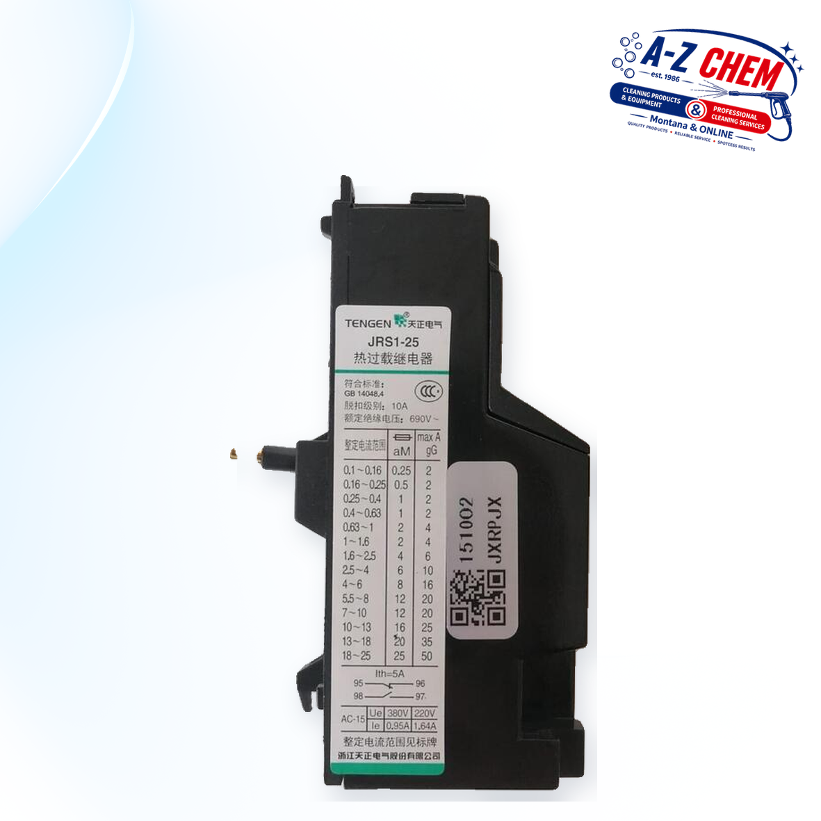 Electrical Overload for the 5.5kW / 7.5kW High-pressure Machines - product detail view 5 - A-Z Chem South Africa