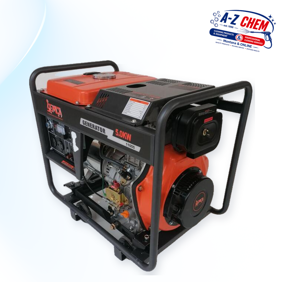 5kW diesel generator with electric and recoil start – view 1