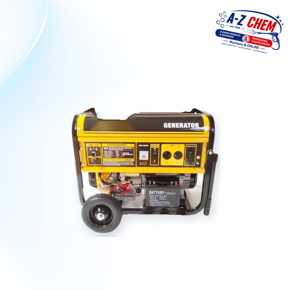 5kW petrol generator with electric and recoil start – view 2