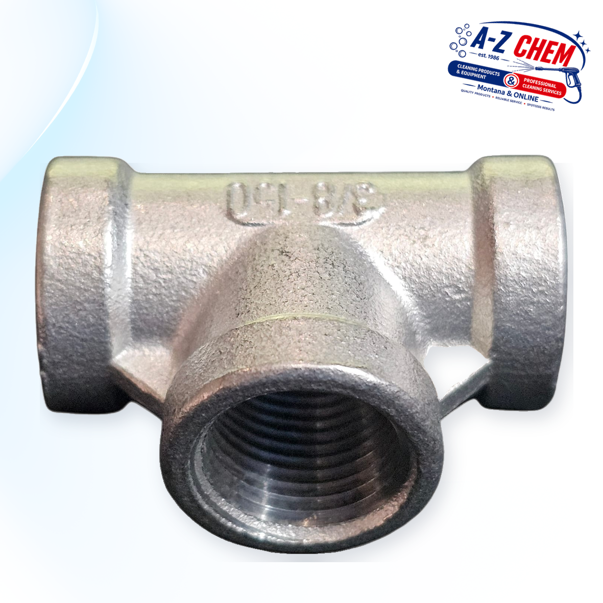 HP - 3/8 Female T-Piece - High-Pressure Cleaner Part - product detail view 3 - A-Z Chem South Africa