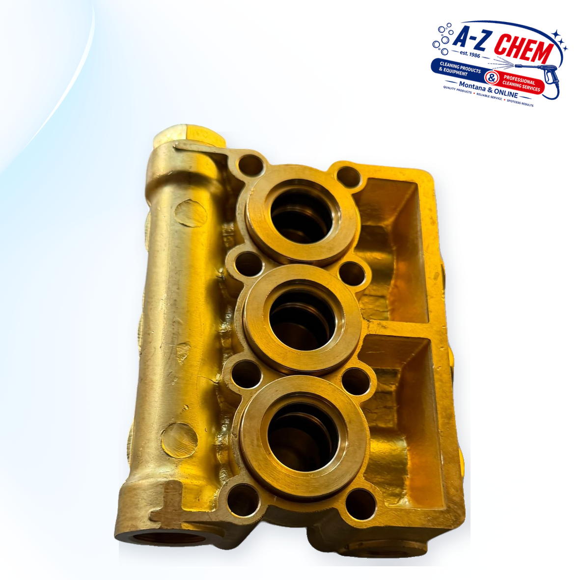 HP - CYLINDER HEAD 7.5kW - High-Pressure Cleaner Part - main product view - A-Z Chem South Africa