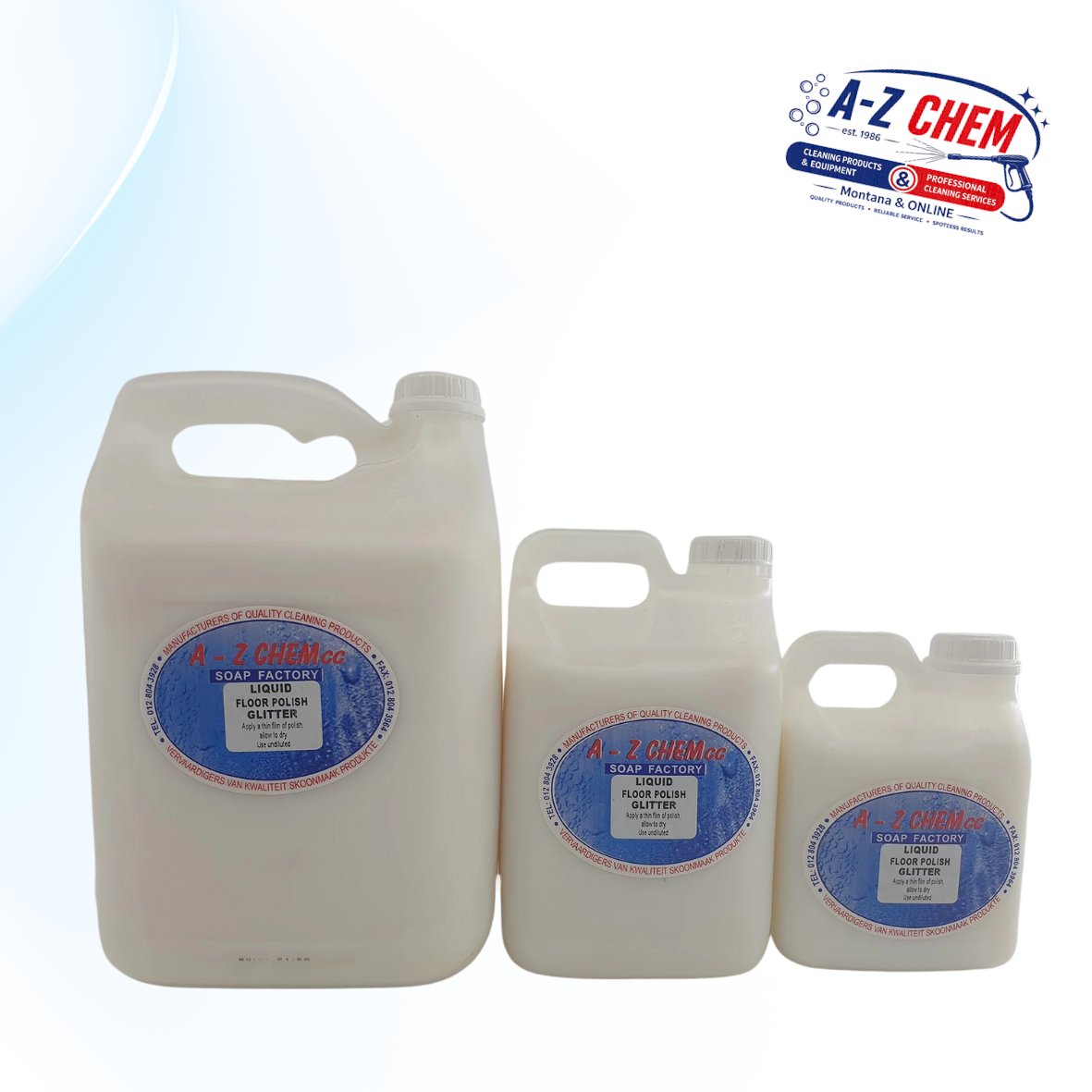 Liquid Floor Polish Glitter product view 2 from A-Z Chem South Africa