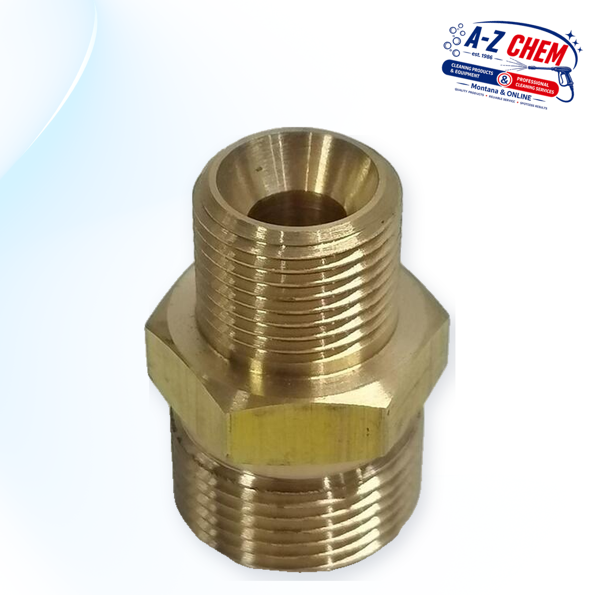 M22 Male to 3/8" Male Adapter - High-Pressure Cleaner Part - main product view - A-Z Chem South Africa
