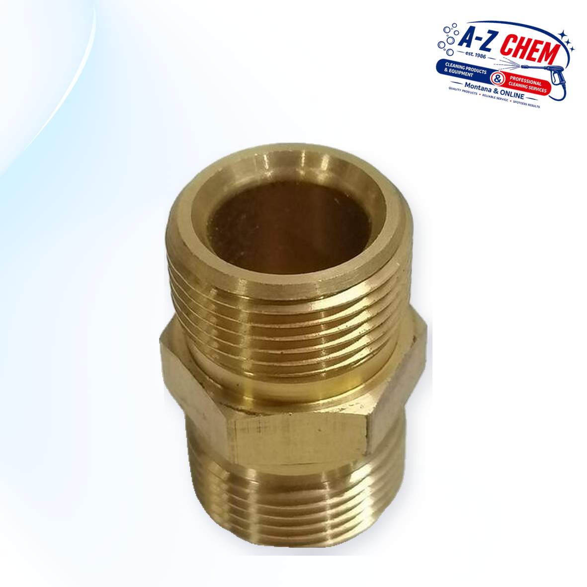 M22 Male to M22 Male Adapter - High-Pressure Cleaner Part - main product view - A-Z Chem South Africa