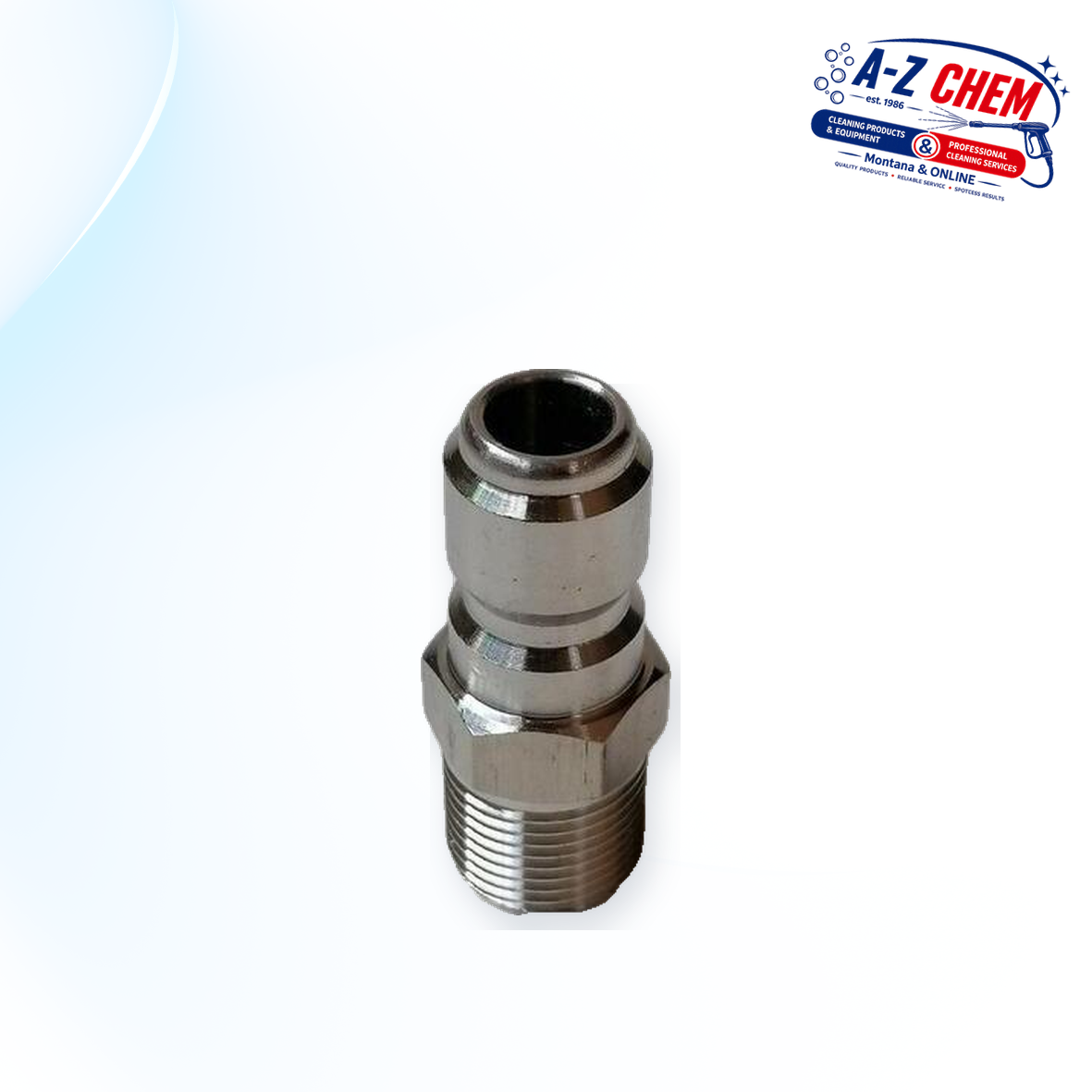 Male - 1/4" Male High-Pressure Quick Connector - main product view - A-Z Chem South Africa