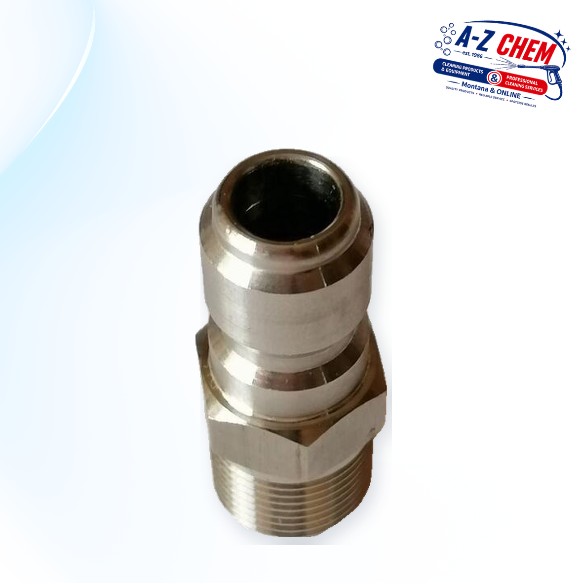 Male - 3/8" Male High-Pressure Quick Connector - main product view - A-Z Chem South Africa