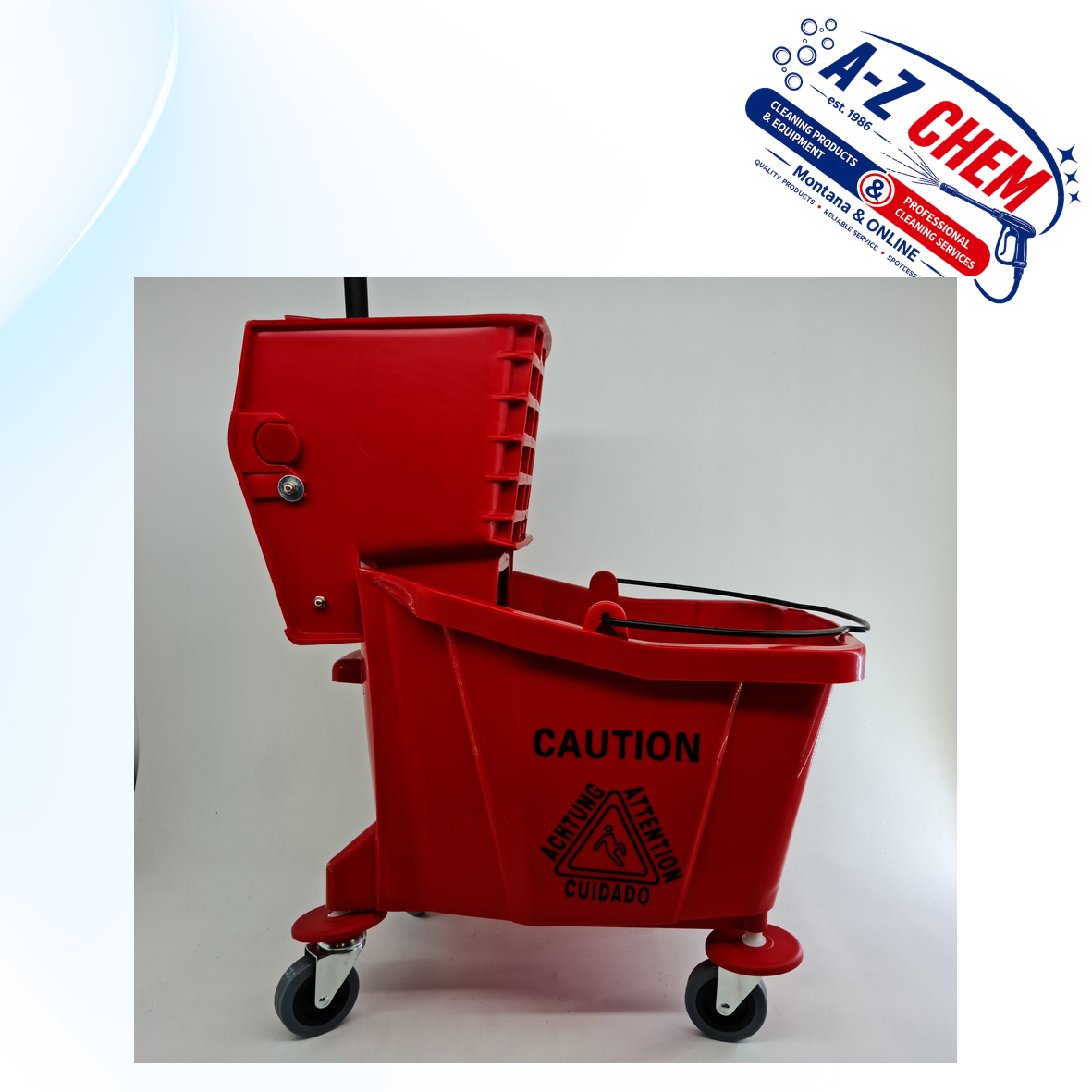 Mopping Trolley Single - product view 2 - A-Z Chem South Africa