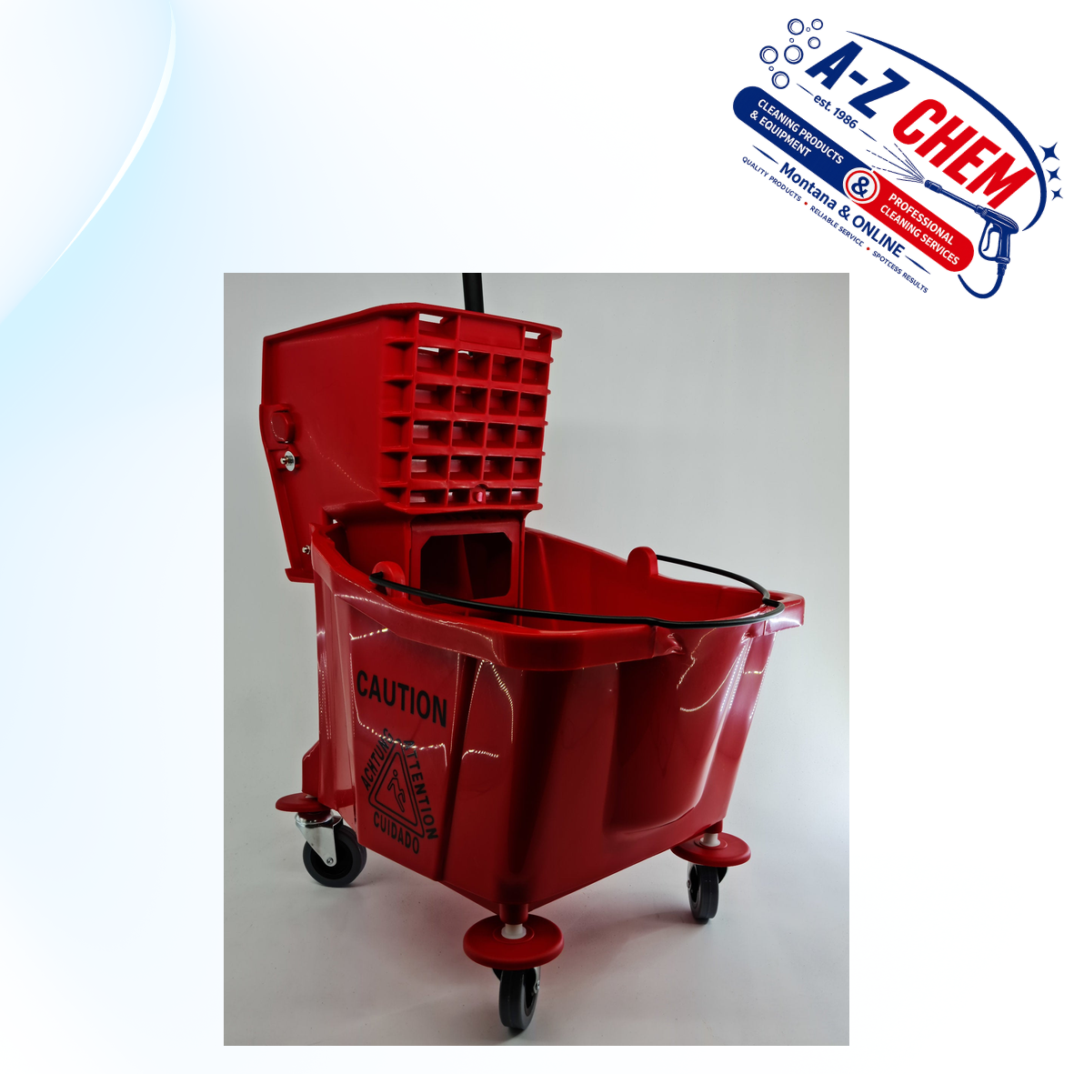 Mopping Trolley Single - product view 3 - A-Z Chem South Africa